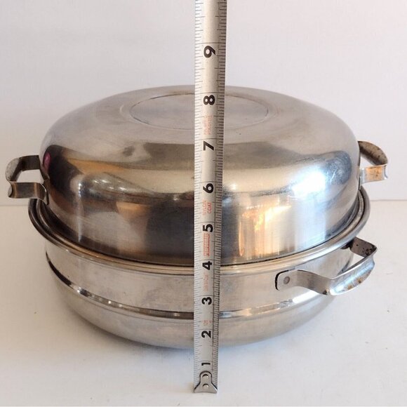 Vintage Deluxe Permanent Stainless Steel 10" Round Dome Roaster Double Boiler? - Picture 12 of 12